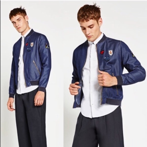 Zara Patch Bomber jacket - Picture 1 of 4